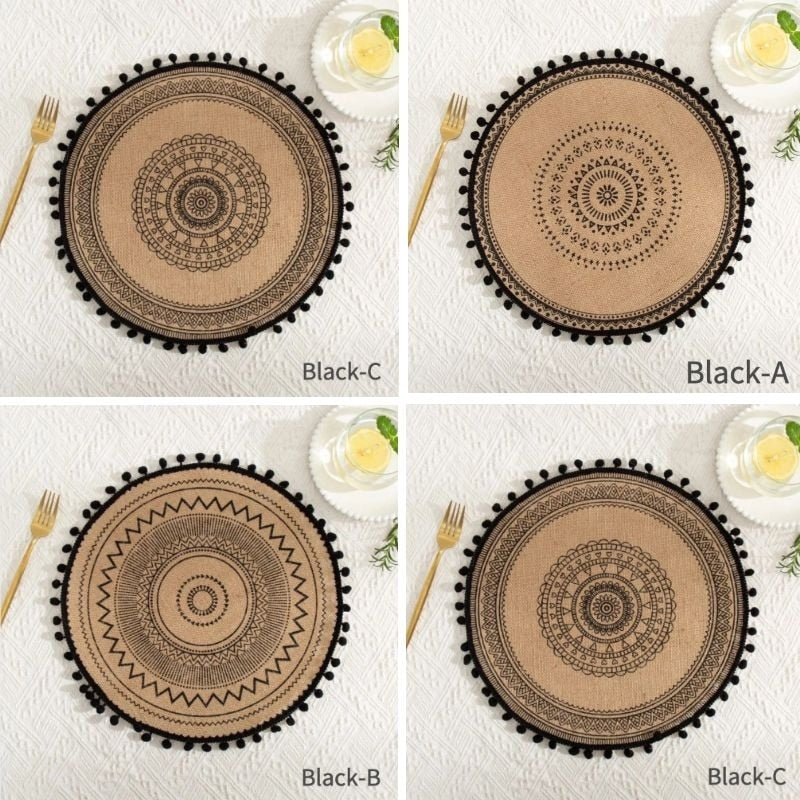 4 PCs Linen Non-slip Placemat