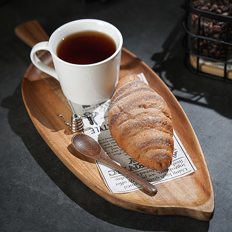 Leaf Shaped Wooden Plate