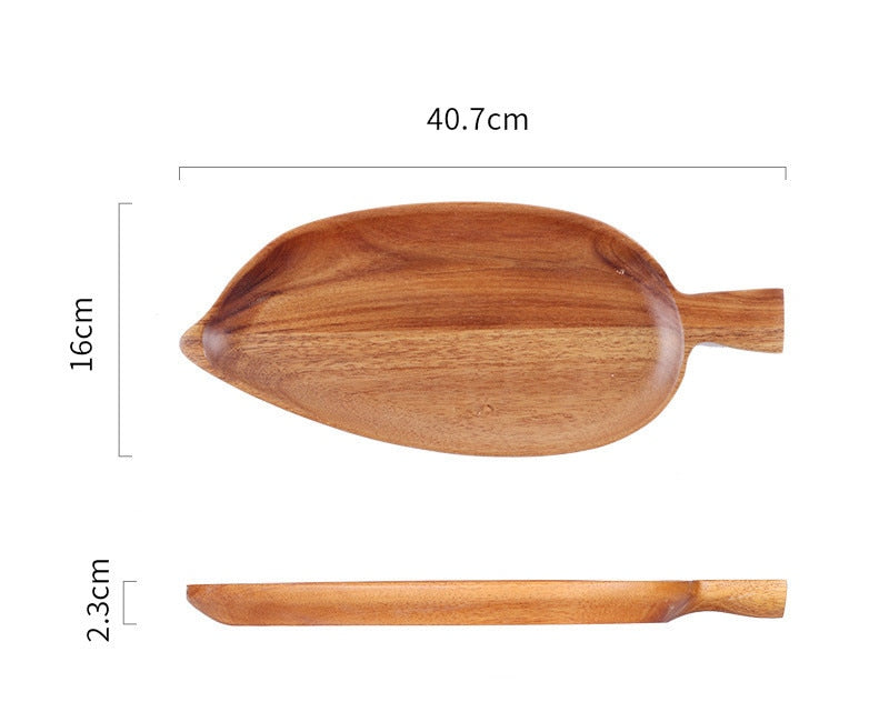 Leaf Shaped Wooden Plate