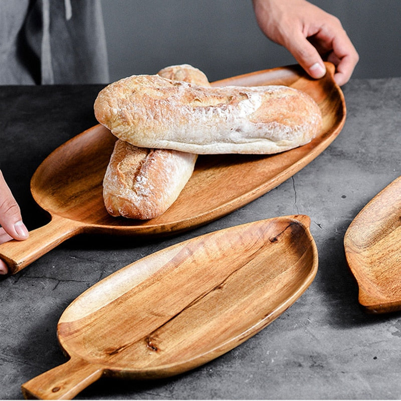 Leaf Shaped Wooden Plate