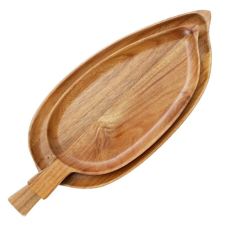 Leaf Shaped Wooden Plate