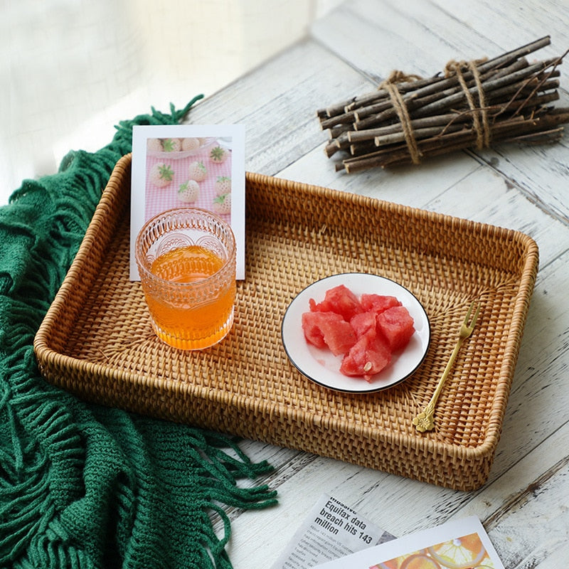 Hand-woven serving Tray