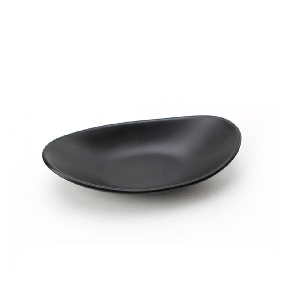 Black Oval Plate