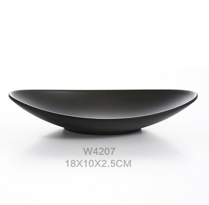 Black Oval Plate