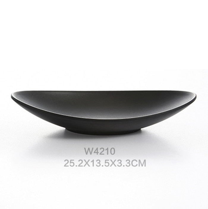 Black Oval Plate