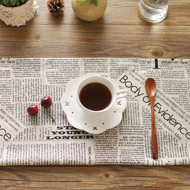 English Letters Table Cloth