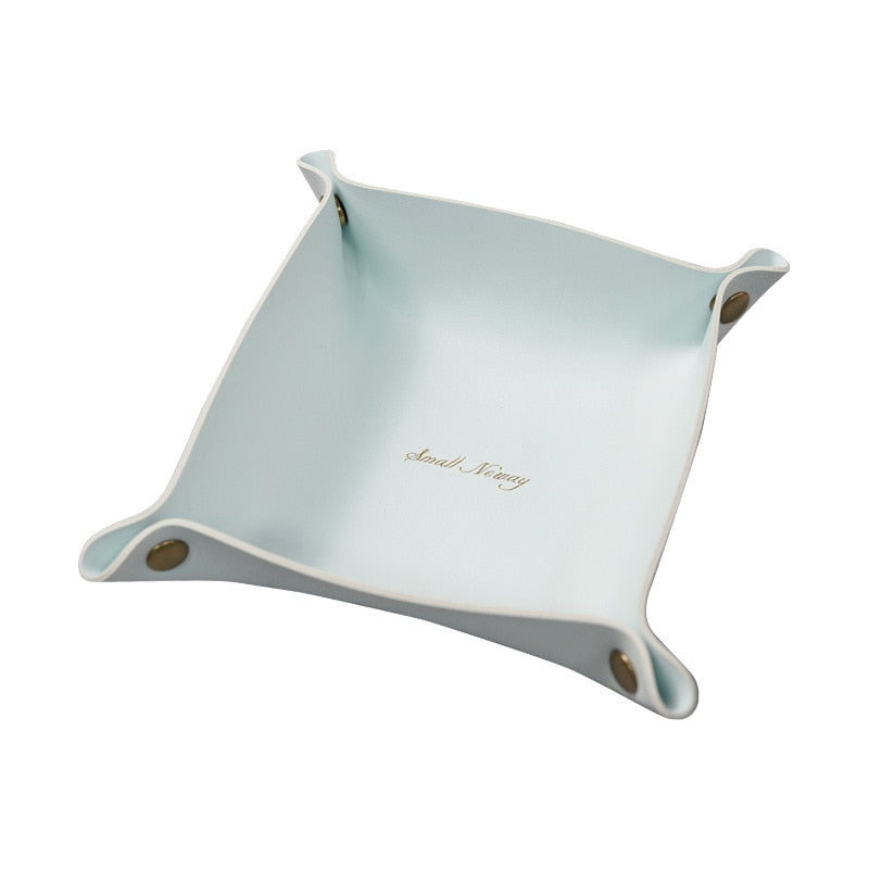 Leather decorative tray