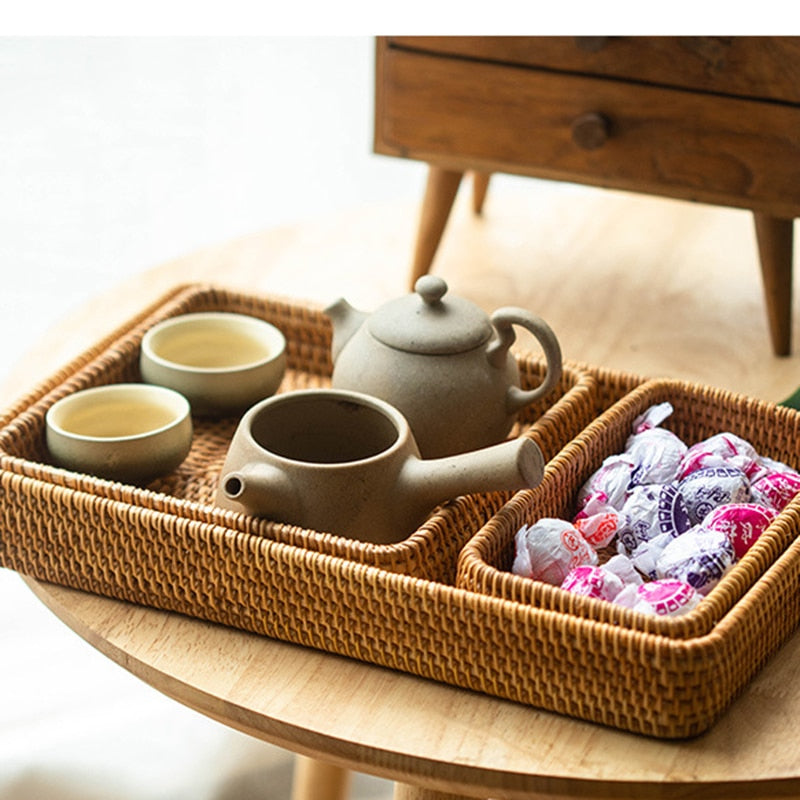 Hand-woven serving Tray